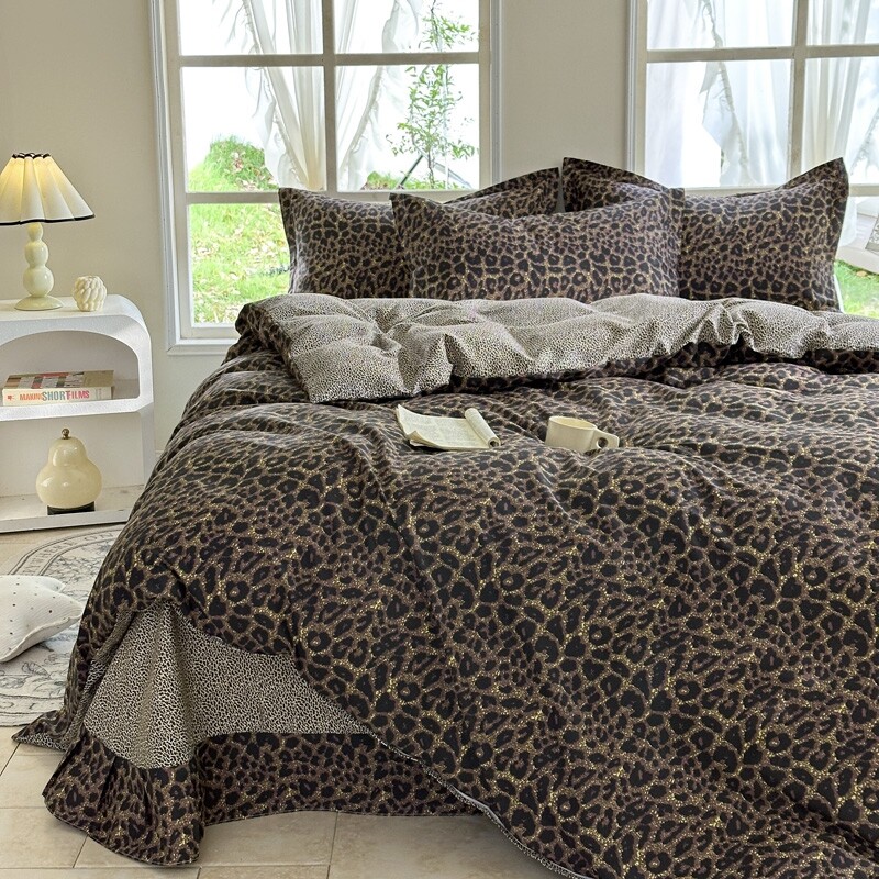 Fancy Sexy Leopard Print Twin, Full, Queen Size Bedding Sets