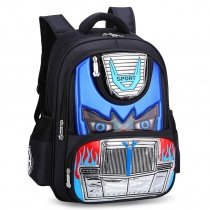 Black Blue White Red Oxford Boys Pupil Preppy Book Bag Cool Vintage Car-shaped Zipper Kids School Campus Backpack