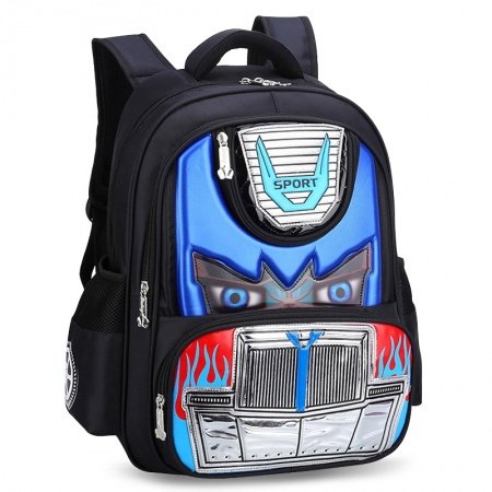 Black Blue White Red Oxford Boys Pupil Preppy Book Bag Cool Vintage Car-shaped Zipper Kids School Campus Backpack