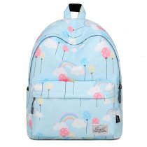 Sewing Pattern Oxford Junior Preppy Book Bag Colorful Balloon Cloud Rainbow Star Print Girls Middle School Backpack