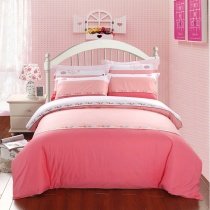 Pastel Pink and White Striped Elegant Girls Luxury Bedding Sets