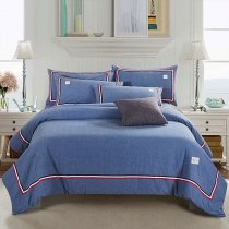 Blue Masculine Shabby Chic Simply Full, Queen Size Bedding Sets