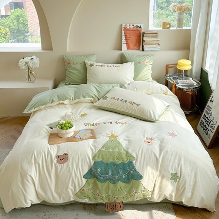 Christmas Tree Hipster Funky Twin, Full, Queen Size Bedding Sets