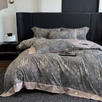 Gray Flower Shabby Chic Farmhouse Full, Queen Size Bedding Sets