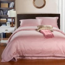 Solid Pink Pure Color Simply Chic Egyptian Cotton Full, Queen Size Girls Bedroom Bedding Sets