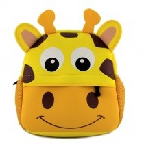 Personalized Cute Animal Giraffe Head-shaped Toddler Book Bag Goldenrod Yellow Durable Fashion Kids School Backpack for Girls Boys