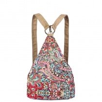 Gorgeous Durable Canvas Stylish Colorful Bohemian Vintage Western Floral Print Casual Hiking Cycling Travel Women Backpack