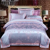 Steel Blue and Rose Gold Ethnic Pattern Indian Bohemian Style Luxury Western Royal Style Full, Queen Size Bedding Sets