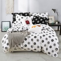 Black and White Vintage Rose Pattern Modern Chic Hipster Queen Size Bedding Sets
