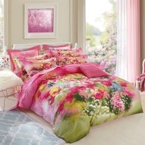 Pastel Style Colorful Floral Print Beautiful Country Chic Bedding Sets