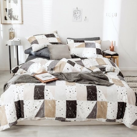 Unique Masculine Geometric Pattern Old World Simply Bedding Sets