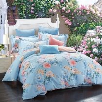 Bright Country Chic Flower Print Rustic Chic Full, Queen Size Bedding Sets