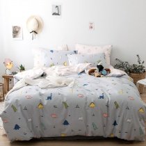 Cartoon Dinosaur Jungle Safari Cartoon Animal Twin, Full Size Bedding Sets
