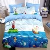 Ocean Lighthouse and Boat Nautical Twin, Full Size Bedding Sets