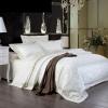 Snow White Paisley Pattern Luxury Hotel Style Romantic Wedding Themed Modern Chic Jacquard Satin Full, Queen Size Bedding Sets