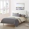 Dark Gray and Biege Solid Pure Color Simply Shabby Chic Boys College Dorm Room Full, Queen Size Bedding Sets