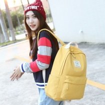 Durable Plain Mustard Yellow Canvas Simply Chic Preppy School Book Bag Stylish Sewing Pattern Casual Hiking Travel Laptop Backpack