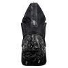 Personalized Black Leather Crossbones Masculine Large Travel Backpack Punk Style Engraved Skull Studded Cool Boys School Campus Book Bag