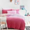 Girls Hot Pink and White Ombre Colored Feminine Feel Trendy Unique 100% Organic Cotton Full, Queen Size Bedding Sets