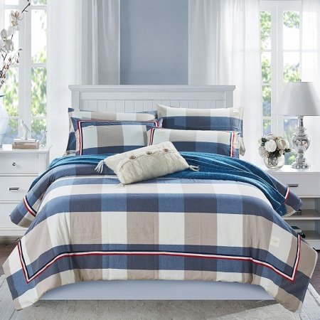 Tartan Plaid Simply Masculine Shabby Chic Full, Queen Size Bedding Sets