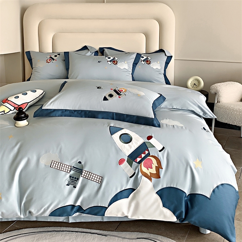 Kids Rocket Space Dreams Twin, Full, Queen Size Bedding Sets