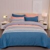 Fancy Houndstooth Striped Print Twin, Full, Queen Size Bedding Sets