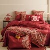 Red Flower Romantic Wedding Style Full, Queen Size Bedding Sets
