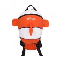 Personalized Cute Animal Dolphin Fish-shaped Toddler Small Stylish School Backpack Orange-red White Cool Kids Preppy Book Bag