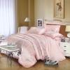 Pale Pink Sequin Tribal Pattern Retro Lace Design Upscale Jacquard Satin Full, Queen Size Bedding Sets