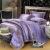 Dusty Purple and Gold Elizabethan Pattern Classic Western Style Boutique Jacquard Satin Full, Queen Size Bedding Sets