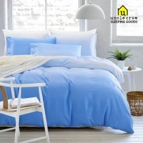 Boys Pale Blue and Sky Blue Ombre Colored Simply Chic Stylish Unique 100% Organic Cotton Full, Queen Size Bedding Sets