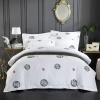Black White and Red Ethnic Pattern Fancy Twin, Full, Queen Size Bedding Sets