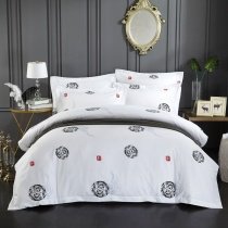 Black White and Red Ethnic Pattern Fancy Twin, Full, Queen Size Bedding Sets