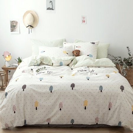 Funky Tree and Polka Dot Print Modern Chic Twin, Full Size Bedding Sets