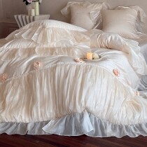 Luxury Bridal Style Wrinkle Full, Queen Size Bedding Sets
