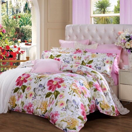Colorful Flower French Chic Full, Queen Size Bedding Sets